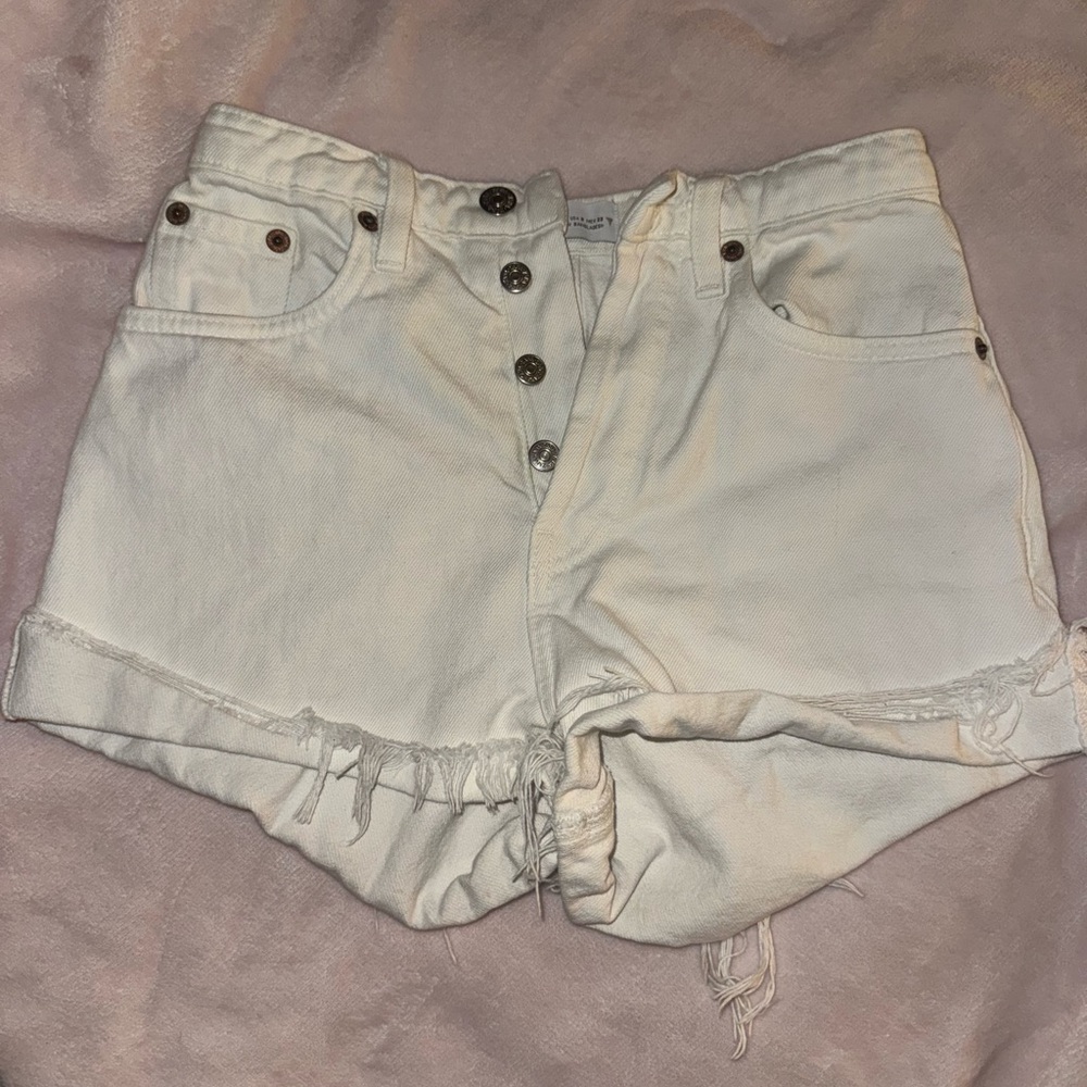 Zara White Jean Shorts for Women